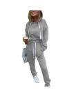 WENYUJH 2020 jesień dres z długim rękawem zagęścić bluzy z kapturem 2 sztuka zestaw Casual Sport garnitur kobiety dres zestaw bl
