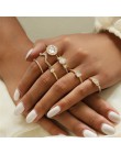 Modyle 12 sztuk/zestaw urok złoty kolor Midi Finger zestaw pierścieni dla kobiet w stylu Vintage Boho Knuckle Party Rings biżute