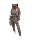 WENYUJH 2020 jesień dres z długim rękawem zagęścić bluzy z kapturem 2 sztuka zestaw Casual Sport garnitur kobiety dres zestaw bl