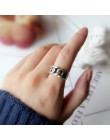 Bijoux Vintage 925 srebro pierścienie łańcucha dla dziewczyny panie regulowany rozmiar kreatywny pierścionek Wedding Party biżut