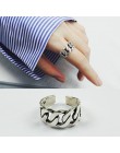 Bijoux Vintage 925 srebro pierścienie łańcucha dla dziewczyny panie regulowany rozmiar kreatywny pierścionek Wedding Party biżut