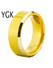 8MM pierścienie wolframowe klasyczne obrączki dla kobiet męskie obrączki DIY Customs logo grawerowanie biżuteria z wolframu Part