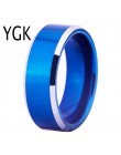 8MM pierścienie wolframowe klasyczne obrączki dla kobiet męskie obrączki DIY Customs logo grawerowanie biżuteria z wolframu Part
