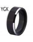 8MM pierścienie wolframowe klasyczne obrączki dla kobiet męskie obrączki DIY Customs logo grawerowanie biżuteria z wolframu Part