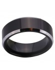 8MM pierścienie wolframowe klasyczne obrączki dla kobiet męskie obrączki DIY Customs logo grawerowanie biżuteria z wolframu Part