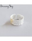 Koreański 925 Sterling Silver duże pierścienie dla kobiet biżuteria zaręczynowa osobowość przesadzone dziewczyny otwarte antyczn