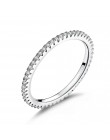 WOSTU oryginalna 100% 925 Sterling Silver proste geometryczne okrągłe pojedyncze wieżowych pierścienie dla kobiet prezent na boż