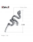 Kinel Fashion Snake Rings dla kobiet złoty kolor czarny metale ciężkie pierścień Punk Rock Vintage biżuteria dla zwierząt hurtow