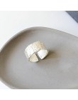 Koreański 925 Sterling Silver duże pierścienie dla kobiet biżuteria zaręczynowa osobowość przesadzone dziewczyny otwarte antyczn