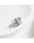 Koreański 925 Sterling Silver duże pierścienie dla kobiet biżuteria zaręczynowa osobowość przesadzone dziewczyny otwarte antyczn