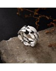 2019 Bijoux 925 Sterling silver fish Rings dla kobiet prezenty świąteczne regulowany otwarty pierścień panie biżuteria boho Anil