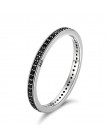 WOSTU oryginalna 100% 925 Sterling Silver proste geometryczne okrągłe pojedyncze wieżowych pierścienie dla kobiet prezent na boż
