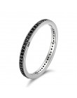 WOSTU oryginalna 100% 925 Sterling Silver proste geometryczne okrągłe pojedyncze wieżowych pierścienie dla kobiet prezent na boż