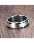 Vnox 6/8mm pierścień obrotowy dla mężczyzn Stress Release akcesoria klasyczny ze stali nierdzewnej obrączka Casual biżuteria spo