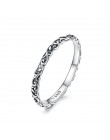 WOSTU oryginalna 100% 925 Sterling Silver proste geometryczne okrągłe pojedyncze wieżowych pierścienie dla kobiet prezent na boż