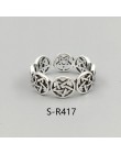 ANENJERY multi-style Vintage 925 srebro pierścionki Handmade rozmiar 18mm regulowane Thai srebrne pierścienie dla kobiet mężczyz