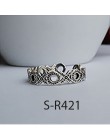 ANENJERY multi-style Vintage 925 srebro pierścionki Handmade rozmiar 18mm regulowane Thai srebrne pierścienie dla kobiet mężczyz