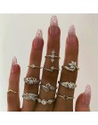 LETAPI 11 sztuk/zestaw prosta konstrukcja okrągłe złote kolorowe pierścienie zestaw dla kobiet Handmade geometria Finger zestaw 