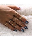 LETAPI 11 sztuk/zestaw prosta konstrukcja okrągłe złote kolorowe pierścienie zestaw dla kobiet Handmade geometria Finger zestaw 