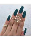 LETAPI 11 sztuk/zestaw prosta konstrukcja okrągłe złote kolorowe pierścienie zestaw dla kobiet Handmade geometria Finger zestaw 