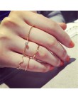 LETAPI 11 sztuk/zestaw prosta konstrukcja okrągłe złote kolorowe pierścienie zestaw dla kobiet Handmade geometria Finger zestaw 
