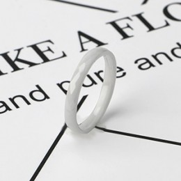 3 MM lekkie czarno-białe pierścienie ceramiczne dla kobiet mężczyzn gładka powierzchnia cięcia biżuteria ceramiczna męski pierśc