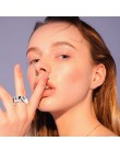 Niekończąca się moda list pierścień styl męski stal nierdzewna stalowe pierścienie dla kobiet tradycyjna weselna litery inicjały