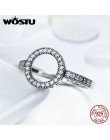 WOSTU 2019 gorąca sprzedaż prawdziwe 925 srebro szczęście koło pierścienie dla kobiet modna biżuteria na prezent Dropshipping CQ