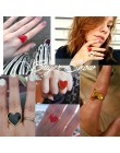 2019 nowości muszą mieć Vintage złoty kolor czerwone serce pierścienie dla kobiet minimalistyczny Party Knuckle Rings rozmiar 7