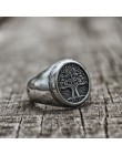 EYHIMD srebrny ze stali nierdzewnej stalowe drzewo życia sygnet klasyczne męskie amulet wikinga pierścionki Nordic biżuteria