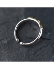 V. YA 925 Sterling Silver Vintage Lotus Flower otwarty pierścień złoty kolor roślin pierścienie kwiatowe dla kobiet dziewczyn mo