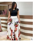 Wiosna jesień dla kobiet sukienka 2020 Casual z długim rękawem O-neck tunika sukienki Patchwork moda nadruk w stylu Vintage Maxi
