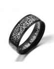 Modyle Trendy tytanu stali koran Messager pierścienie muzułmańskie religijne islamskie halal słowa mężczyźni kobiety vintage bag