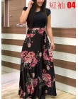Wiosna jesień dla kobiet sukienka 2020 Casual z długim rękawem O-neck tunika sukienki Patchwork moda nadruk w stylu Vintage Maxi