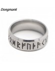 P1808 Dongmanli moda punk Style Antique Retro biżuteria męska Viking pierścień kobiet czarny Amulet Vintage Norse Rune pierścien