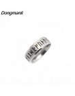 P1808 Dongmanli moda punk Style Antique Retro biżuteria męska Viking pierścień kobiet czarny Amulet Vintage Norse Rune pierścien