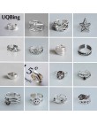 Wysokiej jakości mody 925 Sterling srebrny geometryczny warstwa Smile Face regulowane pierścienie dla kobiet biżuteria hurtowych