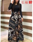 Wiosna jesień dla kobiet sukienka 2020 Casual z długim rękawem O-neck tunika sukienki Patchwork moda nadruk w stylu Vintage Maxi