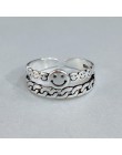 Wysokiej jakości mody 925 Sterling srebrny geometryczny warstwa Smile Face regulowane pierścienie dla kobiet biżuteria hurtowych