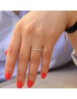 Proste cyrkonia cienkie pierścienie dla kobiety elegancka róża złoty kolor Bridal wedding Party biżuteria na palce dziewczyna pr