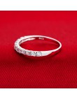 1pc S925 srebrny 4 ~ 11 rozmiar amerykański CZ Plated symulowane pierścień wieczności zespoły biżuteria ślubna dla kobiet Bague 