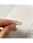 ZHOUYANG pierścień dla kobiet delikatny Mini perła cienki pierścień minimalistyczny podstawowy styl światło żółte złoto kolor bi
