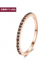 ZHOUYANG obrączka dla kobiet Man zwięzłe klasyczne Multicolor Mini cyrkonia różowe złoto kolorowy prezent biżuteria R251