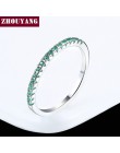 ZHOUYANG obrączka dla kobiet Man zwięzłe klasyczne Multicolor Mini cyrkonia różowe złoto kolorowy prezent biżuteria R251