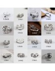 ANENJERY Vintage 925 srebro pierścionki Handmade rozmiar 18mm regulowane pierścienie dla kobiet mężczyzn Thai biżuteria srebrna 