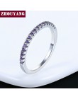 ZHOUYANG obrączka dla kobiet Man zwięzłe klasyczne Multicolor Mini cyrkonia różowe złoto kolorowy prezent biżuteria R251