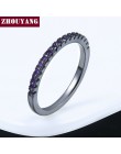 ZHOUYANG obrączka dla kobiet Man zwięzłe klasyczne Multicolor Mini cyrkonia różowe złoto kolorowy prezent biżuteria R251