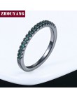 ZHOUYANG obrączka dla kobiet Man zwięzłe klasyczne Multicolor Mini cyrkonia różowe złoto kolorowy prezent biżuteria R251