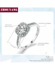 Kolor srebrny wykwintne Bijoux Fashion Square ślub i pierścionek zaręczynowy wykonane z cyrkoniami biżuteria R531 R559 R560