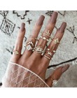 LETAPI nowe mody złoty kolor Knuckle zestaw pierścieni dla kobiet w stylu Vintage urok palec serdeczny kobiet Party biżuteria pr